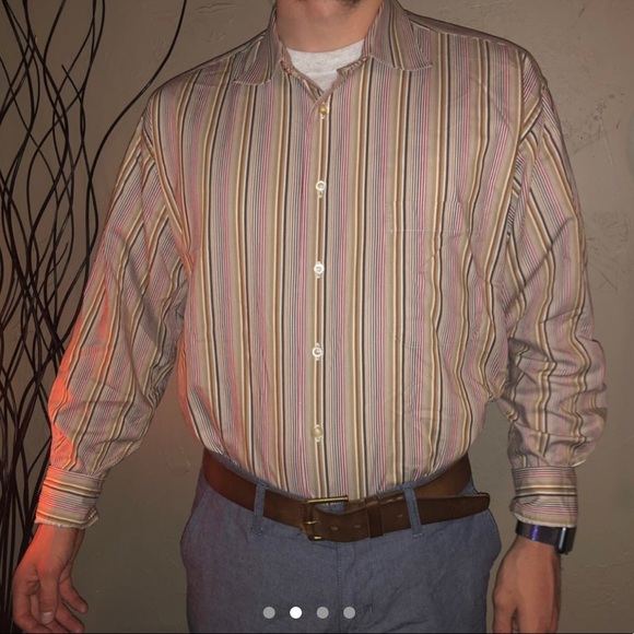 Burberry Other - Burberry Men’s Vintage Multicolor Stripe Button Up